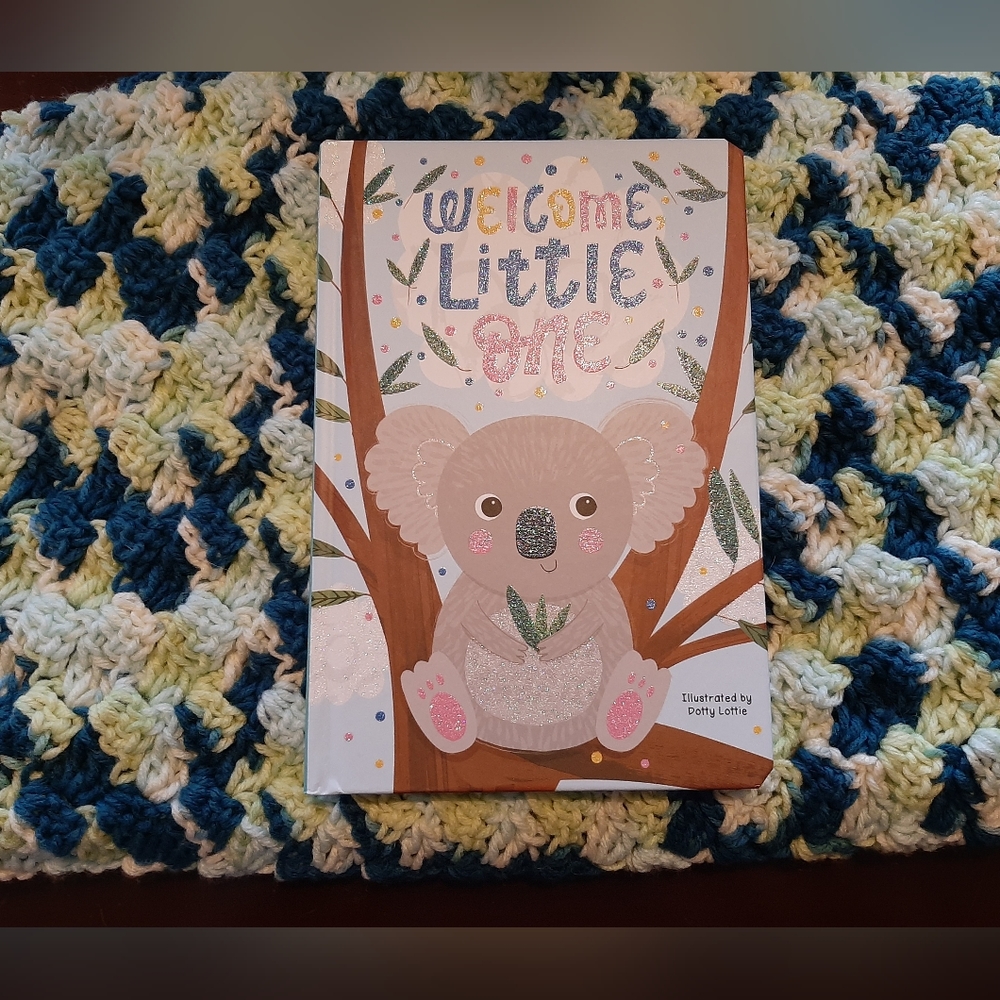 Baby tumbling blocks baby blanket & Welcome Little One blanket Handmade